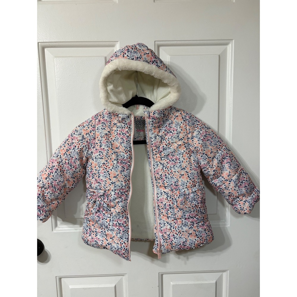 Kensie Girl | Floral Hooded Puffer Jacket | 4T || Multicolor|